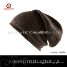 High Quality Cheap Custom coffee color Winter Hats/acrylic Knitted Beanie/ Knitted Hat